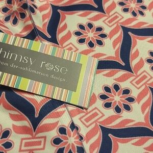 Whimsy Rose Floral Pattern Fabric Skirt